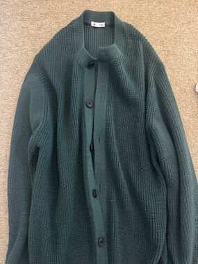 GU oversized green cardigan